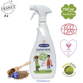 Flacone spray per sapone domestico nero di Marsiglia 750ml