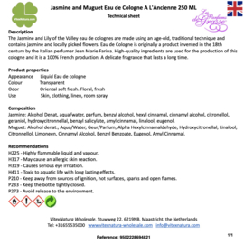 Jasmijn en Lelietjes van Dalen Eau de Cologne 250 ML | unisex | multifunctioneel