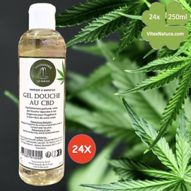 Marseille douche en bad gel CBD cannabis 24x250ml