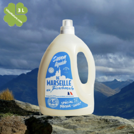 Detergente líquido de Marsella con bicarbonato de sodio 3x3L ropa limpia