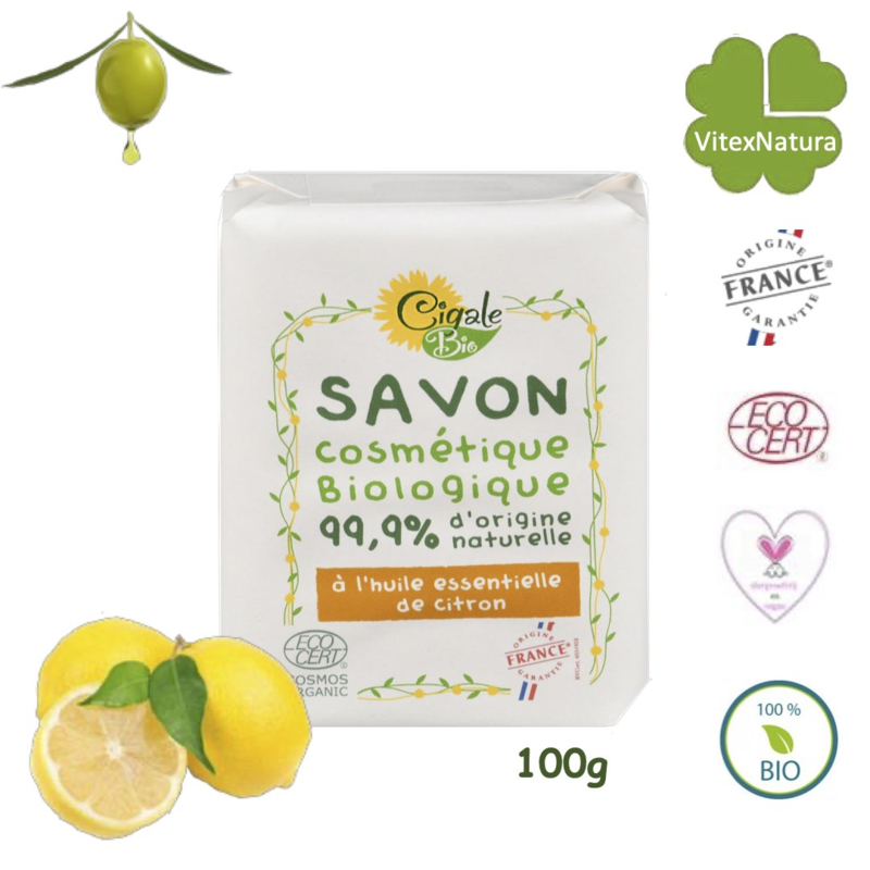 Organic lemon oil soap 100g