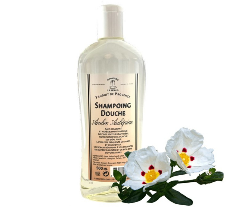 Marseille shower & shampoo Amber and Hawthorn 2x500ml