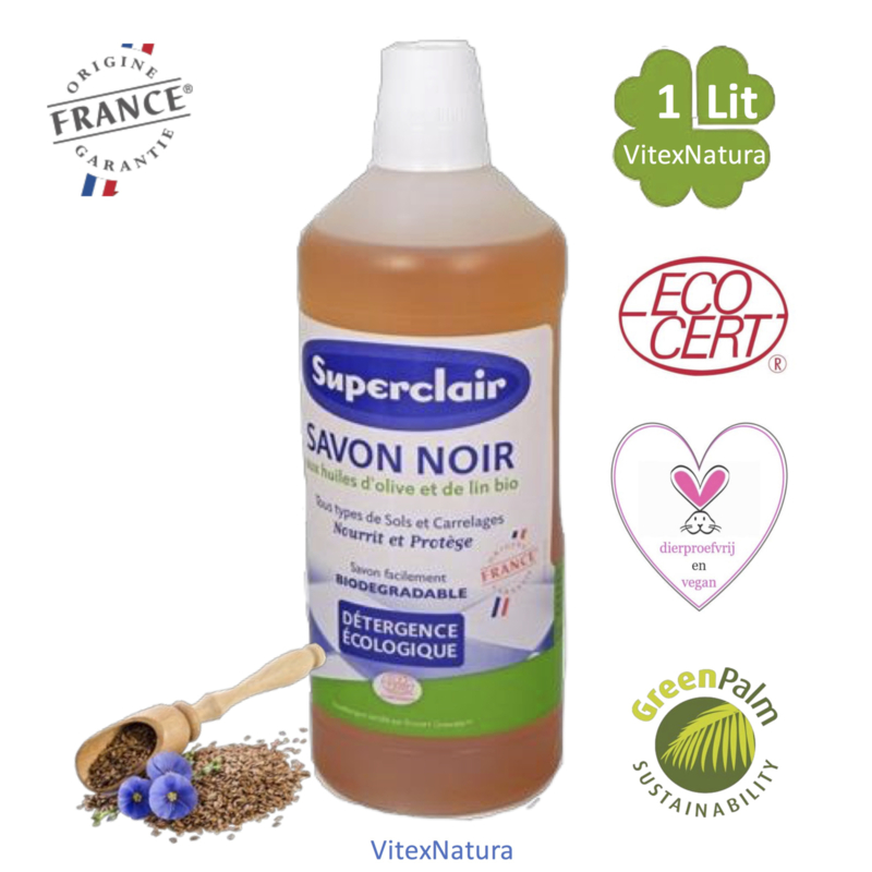 Savon noir huile de lin bio 1000 ml