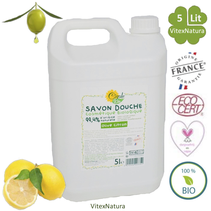 Økologisk olivenolje dusjsåpe 5L