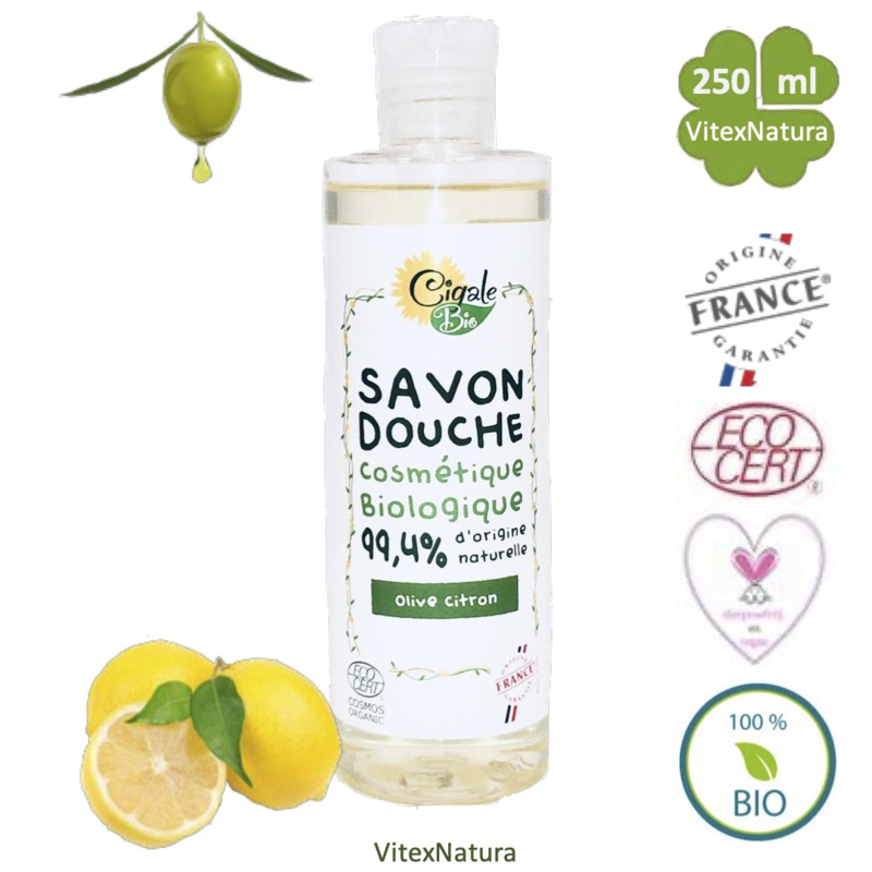 Organic shower gel olive oil 250ml