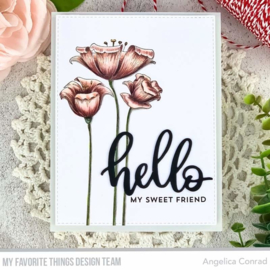 BG-119 My Favorite Things Fine-Lined Floral Rubber Stamp