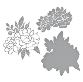 S4-1333 Spellbinders Peony Celebration Etched Dies