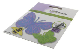 115633/3403 CraftEmotions Impress stamp Die - Vlinder en bij Card 11x9cm