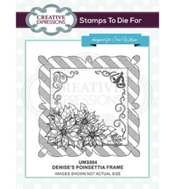 UMS884 Stempel Denise's Poinsettia Frame