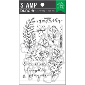 704466 Hero Arts Clear Stamp & Die Combo With Sympathy