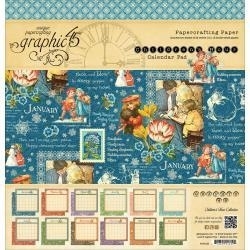 532157 Graphic 45 Calendar Pad Children's Hour 12"X12"