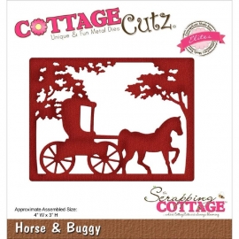 519972 Cottagecutz Elites Die Horse & Buggy 4"X3"