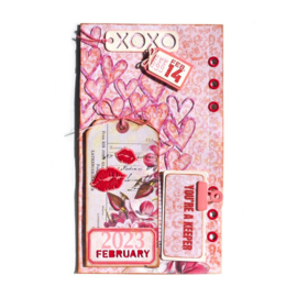 EC2009 Elizabeth Craft Metal DiePlanner Essentials 57 -Heart Overlay