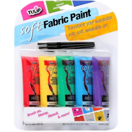 655331 Tulip Soft Fabric Paint  Primary 5/Pkg