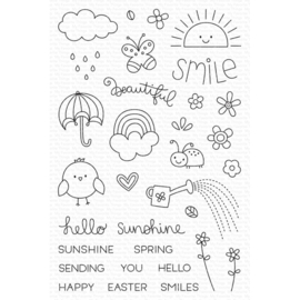 MSTN007 My Favorite Things Clear Stamps  Sending Sunshine & Smiles 4"X6"