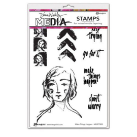 MDR77800 Ranger Dina Wakley Media Stamps Make Things Happen