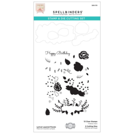 SDS170 Spellbinders Stamp & Die Set Lyrical Layered Florals