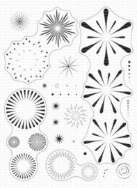 CS-744 MFT Festive Fireworks Clear Stamps