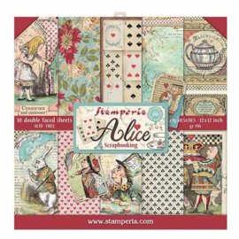 SBBL52 Stamperia Alice 12x12 Inch Paper Pack