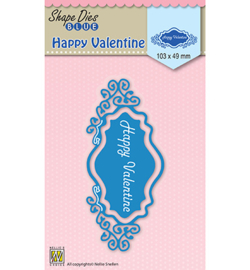 SDB028  Nellie's Choice Shape Dies Happy Valentine