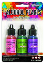 TANK65531 Ranger Alcohol Ink Pearls Kit 3 Enchanted, Envy ,Villainous