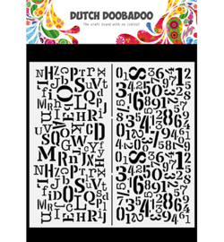 470.784.094 Dutch DooBaDoo Mask Art Slimline Letters & Numbers