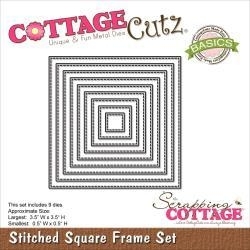 533369  CottageCutz Basics Frame Dies Stitched Square