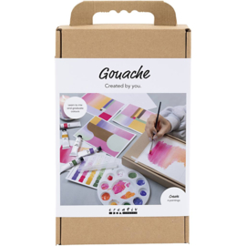 977851 Creativ Company Hobbyset voor gouache, Schilderijen, diverse kleuren