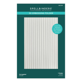 E3D037 Spellbinders 3D Embossing Folder Corrugated 5.5"X8.5"