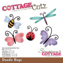 303259 CottageCutz Elites Die Doodle Bugs, 1.3" To 2.3"