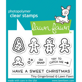 LF2417 Lawn Fawn Clear Stamps Tiny Gingerbread  3"X2"