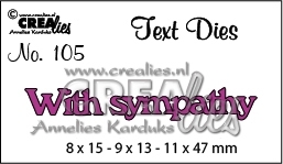 115634/3405 Crealies tekststans (Eng) With Sympathy