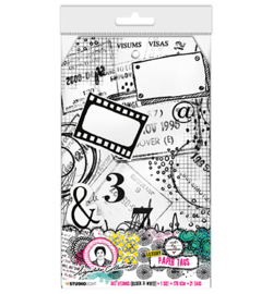 ABM-SI-TAG01 Art by Marlene Paper Tags Black and white prints Signature Collection nr.01
