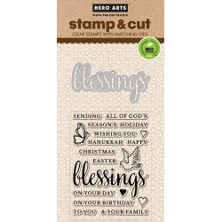 106233 Hero Arts Stamp & Cut Blessings