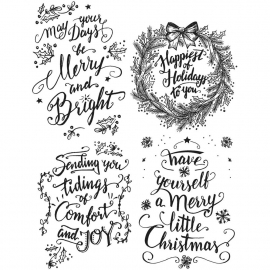 CMS 285 Tim Holtz Cling Stamps Doodle Greetings #1