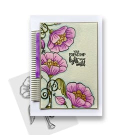 PD8768 Polkadoodles Quirky Flower 1 Craft Stamps