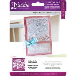 375989 Die'sire Create-A-Card Interchangeable Dies Birthday Garden, 5"X5"