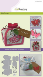 115633/1504 CraftEmotions Die chocolate box butterfly Card A5 box 55x43x40 mm