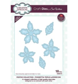 CED3173 Creative Expressions Poinsettia Triple Layered