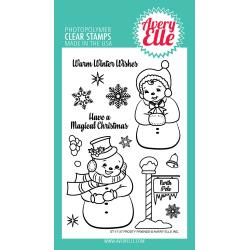 106328 Avery Elle Clear Stamp Set Frosty Friends 4"X6"