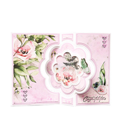 SL-BB-CD489 StudioLight Flower zigzag card Blooming Butterfly nr.489