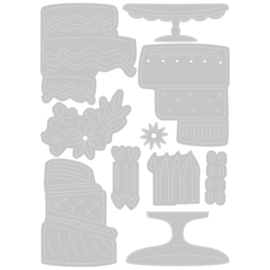 665882 Sizzix Thinlits Dies Build A Cake By Olivia Rose
