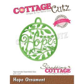 CCE581 CottageCutz Elites Die Hope Ornament 2.5"X2.8"