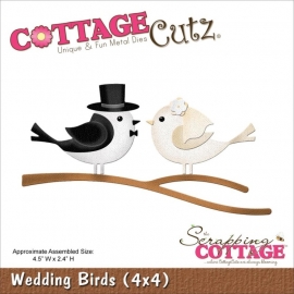 4X4572 CottageCutz Wedding Birds