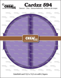 CLCZ594 Crealies Cardzz Gatefold cirkel kaart