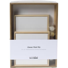 257269 Creativ Company Mix van gespannen canvas, pastelkleuren