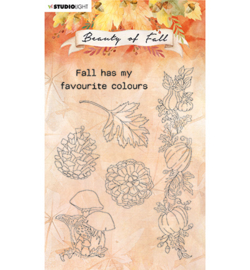 SL-BF-STAMP62 StudioLight Clear stamp Mushrooms & Pumpkins Beauty of Fall nr.62