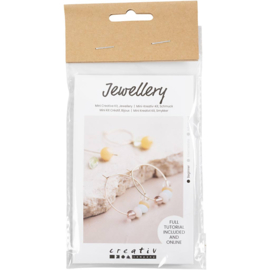 970863 Creativ Company Mini Hobbyset Sieraden, Oorringen met kralen