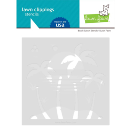 LF3189 Lawn Clippings Stencils Beach Sunset 2/Pkg