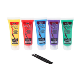 655331 Tulip Soft Fabric Paint  Primary 5/Pkg